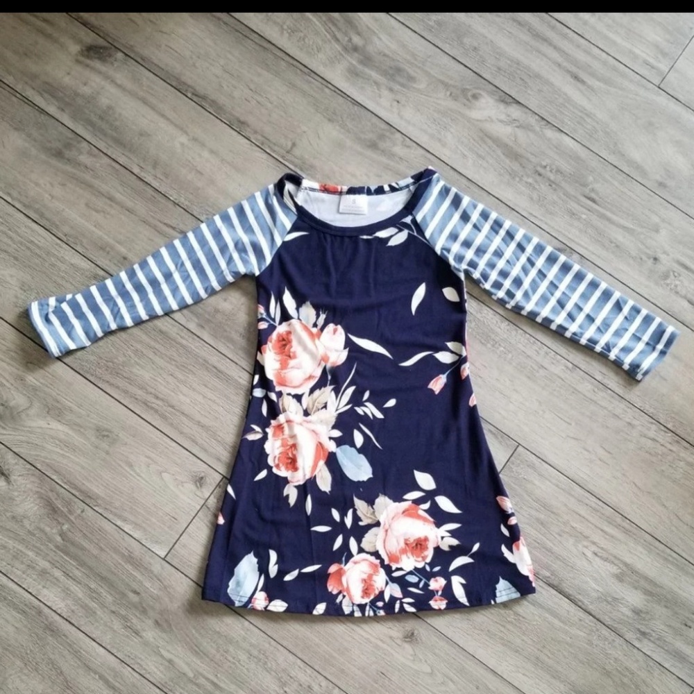 Navy Floral Dress